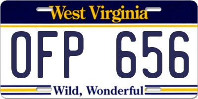 WV license plate OFP656