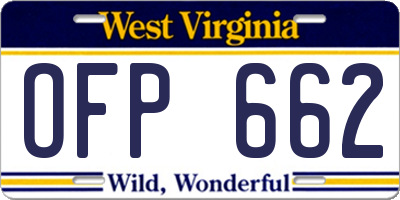 WV license plate OFP662