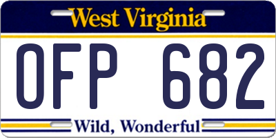 WV license plate OFP682