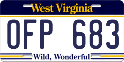 WV license plate OFP683