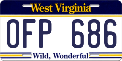WV license plate OFP686