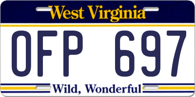 WV license plate OFP697