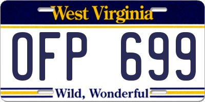WV license plate OFP699