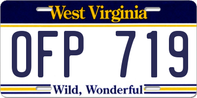 WV license plate OFP719