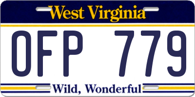 WV license plate OFP779
