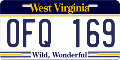 WV license plate OFQ169