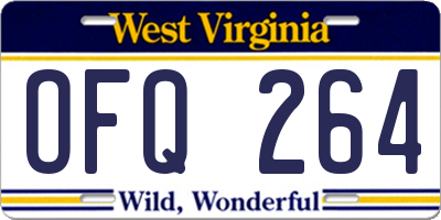 WV license plate OFQ264
