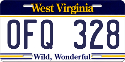 WV license plate OFQ328