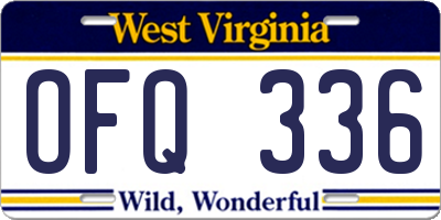 WV license plate OFQ336
