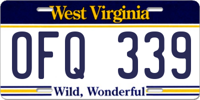 WV license plate OFQ339