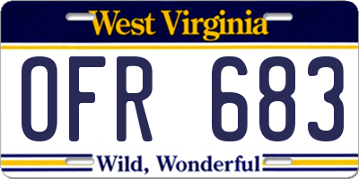 WV license plate OFR683