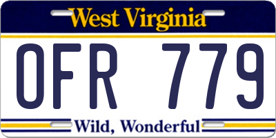 WV license plate OFR779