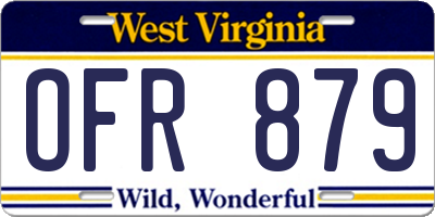 WV license plate OFR879