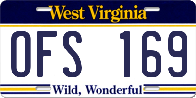 WV license plate OFS169