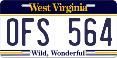 WV license plate OFS564