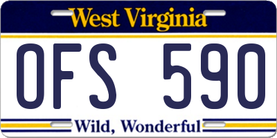 WV license plate OFS590