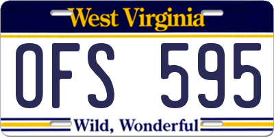 WV license plate OFS595