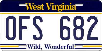WV license plate OFS682