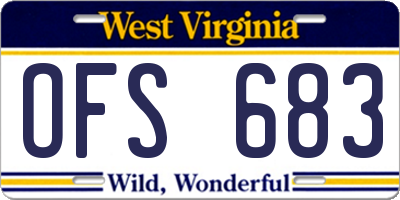 WV license plate OFS683