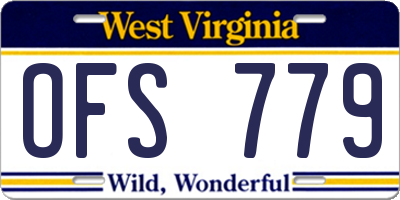 WV license plate OFS779