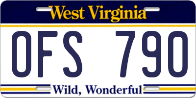 WV license plate OFS790