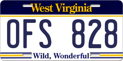 WV license plate OFS828