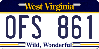 WV license plate OFS861