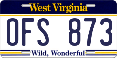 WV license plate OFS873