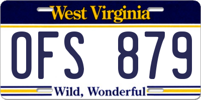 WV license plate OFS879