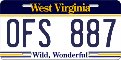 WV license plate OFS887