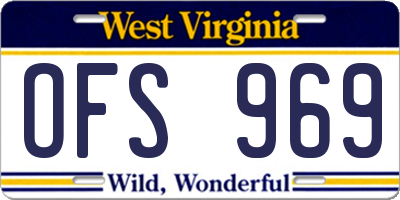 WV license plate OFS969