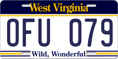 WV license plate OFU079