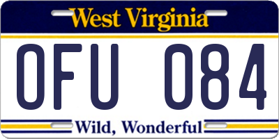 WV license plate OFU084
