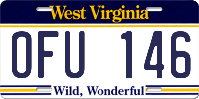 WV license plate OFU146