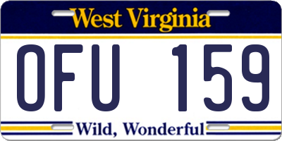 WV license plate OFU159