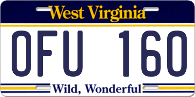 WV license plate OFU160
