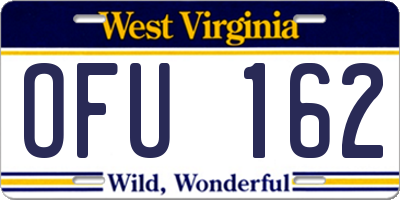 WV license plate OFU162