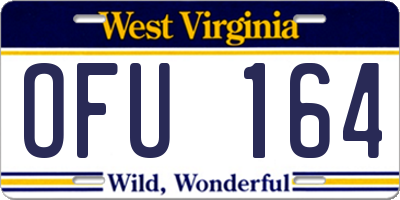 WV license plate OFU164