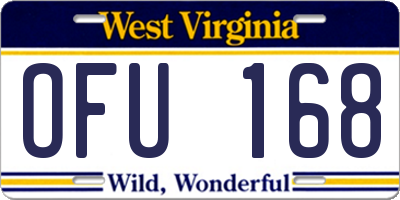 WV license plate OFU168