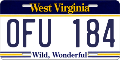 WV license plate OFU184