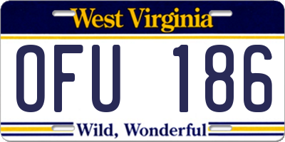 WV license plate OFU186