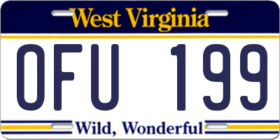WV license plate OFU199