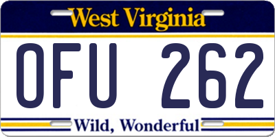 WV license plate OFU262