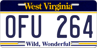 WV license plate OFU264