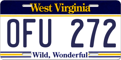 WV license plate OFU272