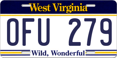 WV license plate OFU279