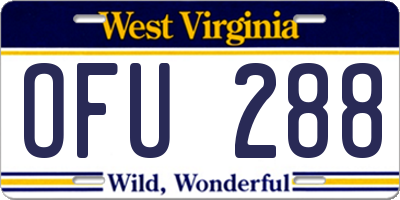 WV license plate OFU288