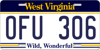 WV license plate OFU306