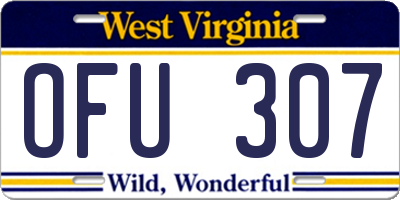 WV license plate OFU307