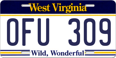 WV license plate OFU309